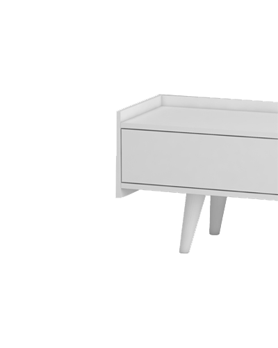 میز تلویزیون ام دی اف سفید دارای قفل مگنتی توکار مدل T.S0012