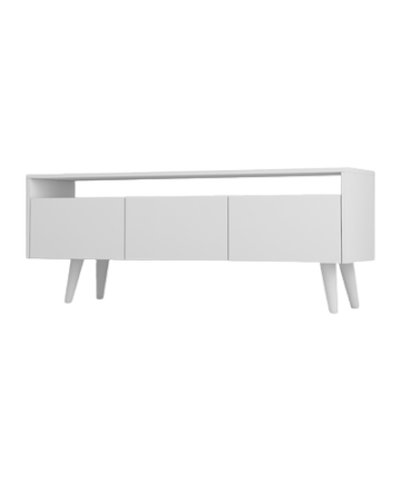 میز تلویزیون ام دی اف سفید مینیمال مدل T.S0013