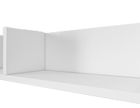 شلف دیواری مینیمال سفید دارای روکش ضدخش مدل S.H0011