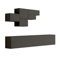 باکس دیواری تلویزیون طوسیقهوه ای با نوار پی وی سی مدل T.W004