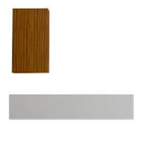 باکس دیواری تلویزیون سفید قهوه ای مینیمال مدل T.W006