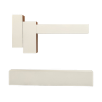 باکس تلویزیون دیواری سفید قهوه ای مینیمال مدل T.W008