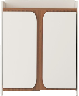 جاکفشی ام دی اف سفید قهوه ای با روکش ضدخش مدل S.R0017