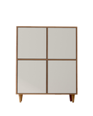 جاکفشی سفید قهوه ای ام دی اف با روکش ضدخش مدل S.R002