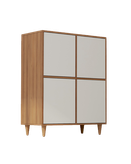 جاکفشی سفید قهوه ای ام دی اف با روکش ضدخش مدل S.R002