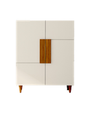 جاکفشی ام دی اف سفید قهوه ای با روکش ضدخش مدل S.R004