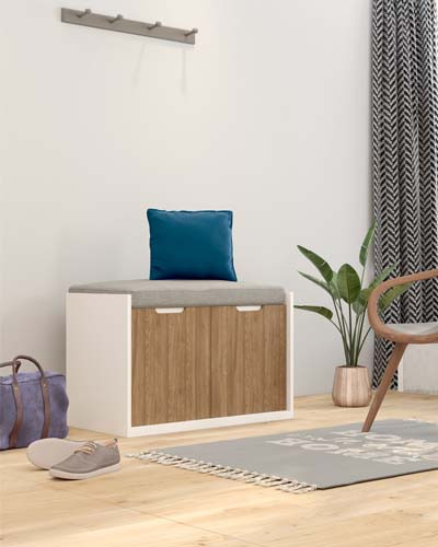 جاکفشی سفید قهوه ای دستگیره تاچ همراه ضدخش مدل S.R005