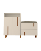 جاکفشی سفید قهوه ای ام دی اف ضدخش مدل S.R007