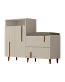 جاکفشی سفید قهوه ای ام دی اف ضدخش مدل S.R007