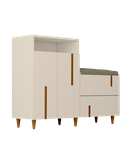 جاکفشی سفید قهوه ای ام دی اف ضدخش مدل S.R007