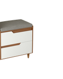 جاکفشی سفید قهوه ای مینیمال ام دی اف ضدخش مدل S.R008
