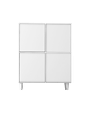 جاکفشی مینیمال سفید با دستگیره تاچ مدل S.R0012