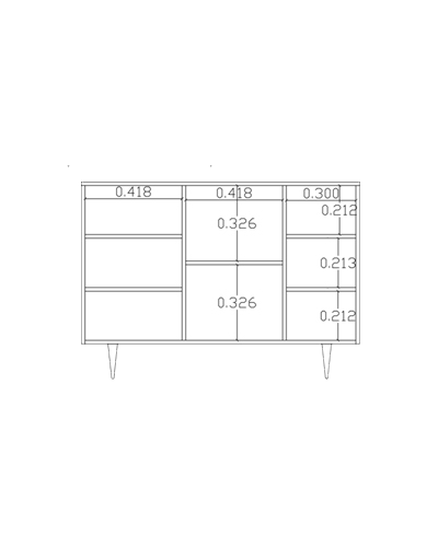 کنسول سفید قهوه ای ام دی اف دارای سه باکس مدل CO.003