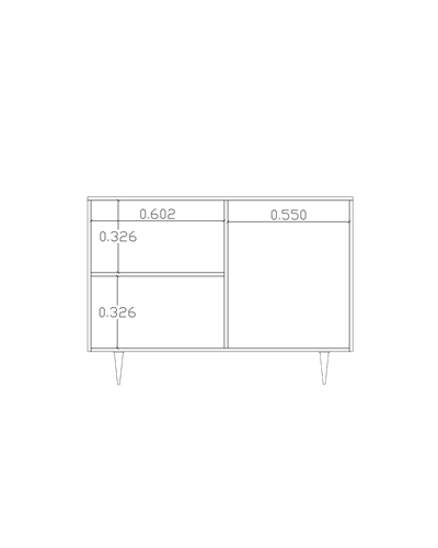 کنسول سفید قهوه ای ام دی اف روکش برجسته مدل CO.001