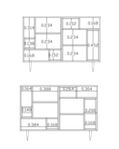 کنسول سفید قهوه ای ام دی اف دارای چهار باکس مدل CO.002