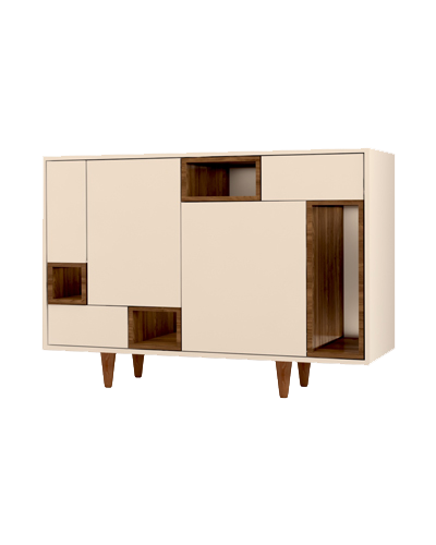 کنسول سفید قهوه ای ام دی اف دارای چهار باکس مدل CO.002