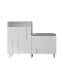 جاکفشی ام دی اف مینیمال سفید ضدخش مدل S.R0016