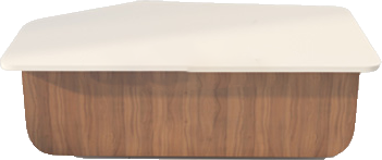 میز جلو مبلی سفید قهوه ای مدل C.T0021