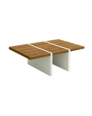 میز جلو مبلی سفید قهوه ای با روکش ضدخش مدل C.T003