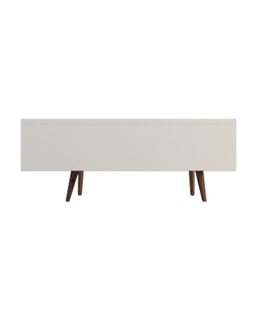 میز جلو مبلی سفید ام دی اف مینیمال با پایه های قهوه ای مدل C.T004