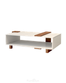 میز جلو مبلی سفید قهوه ای ام دی اف ضدخش مدل C.T005