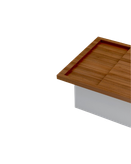 میز جلو مبلی سفید قهوه ای مینیمال ام دی اف مدل C.T007