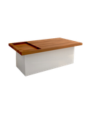 میز جلو مبلی سفید قهوه ای مینیمال ام دی اف مدل C.T007