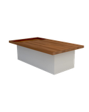 میز جلو مبلی سفید قهوه ای مینیمال ام دی اف مدل C.T007