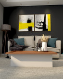 میز جلو مبلی سفید قهوه ای مینیمال ام دی اف مدل C.T007