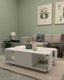 میز جلو مبلی ام دی اف سفید با اتصالات ترک درجه یک مدل C.T015