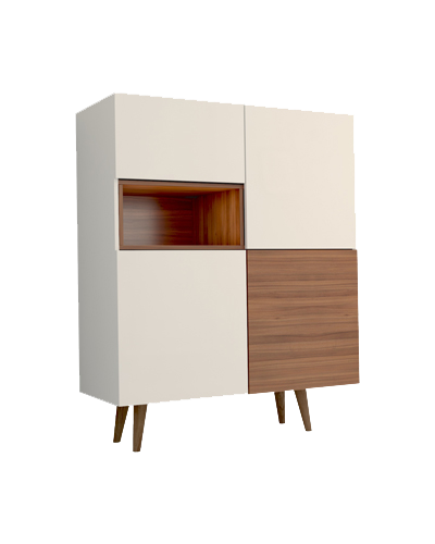 کنسول سفید قهوه ای ام دی اف با روکش ضدخش مدل CO.005