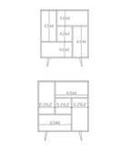 کنسول سفید قهوه ای مینیمال دارای لولای آرام بند مدل CO.007