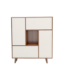 کنسول سفید قهوه ای مینیمال دارای لولای آرام بند مدل CO.007