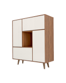 کنسول سفید قهوه ای مینیمال دارای لولای آرام بند مدل CO.007