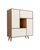 کنسول سفید قهوه ای مینیمال دارای لولای آرام بند مدل CO.007