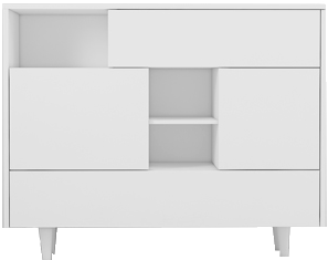 کنسول ام دی اف مینیمال سفید با روکش ضدخش CO.0011