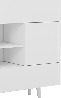 کنسول ام دی اف مینیمال سفید با روکش ضدخش CO.0011