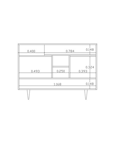 کنسول ام دی اف مینیمال سفید با روکش ضدخش CO.0011