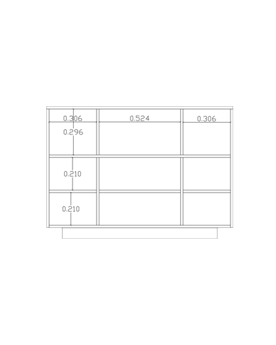 کنسول ام دی اف سفید با روکش ضدخش مدل CO.0014