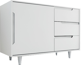 کنسول ام دی اف سفید با روکش مقاوم مدل CO.0015