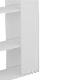 کتابخانه مینیمال ام دی اف سفید با روکش برجسته مدل L.0012