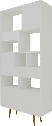 کتابخانه L.002 قهوه ای سفید