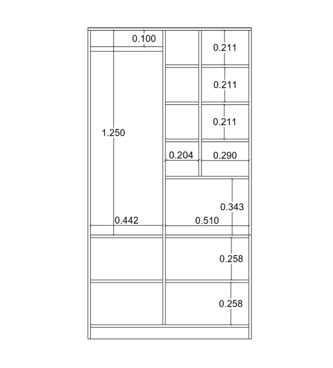 کمد ام دی اف ضدخش مینیمال مدل C.L0013