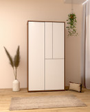 کمد سفید قهوه ای ام دی اف با روکش ضدخش برجسته مدل C.L002