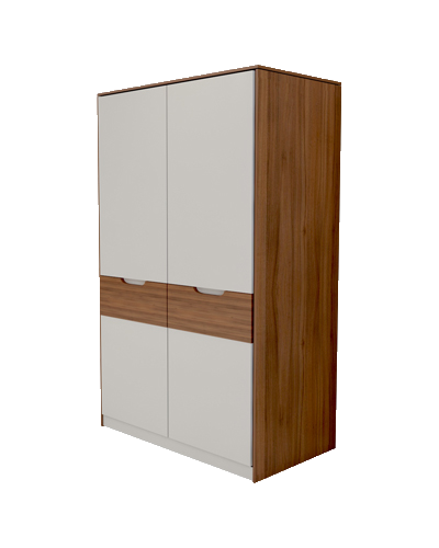 کمد سفید قهوه ای ام دی اف ضدخش مدل C.L003