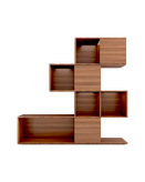 کتابخانه قهوه ای ام دی اف با روکش ضدخش مدل L.004