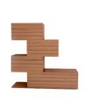 کتابخانه قهوه ای ام دی اف با روکش ضدخش مدل L.004