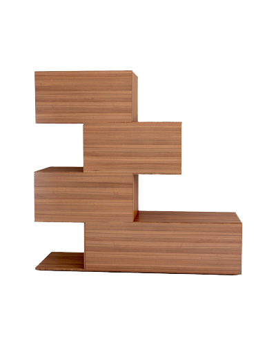 کتابخانه قهوه ای ام دی اف با روکش ضدخش مدل L.004
