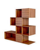 کتابخانه قهوه ای ام دی اف با روکش ضدخش مدل L.004