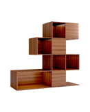 کتابخانه قهوه ای ام دی اف با روکش ضدخش مدل L.004